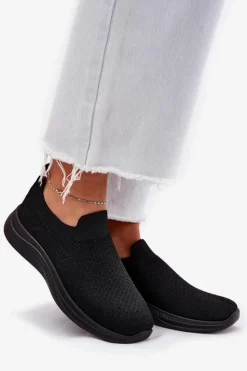 Damskie Boto Materiałowe Wsuwane Buty Sportowe Damskie Czarne Astusa