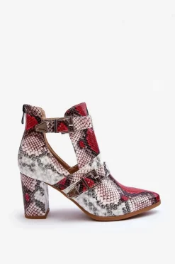 Online Boto Modne Botki Na Słupku Z Wycięciami Wielobarwne Suelo