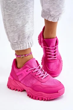 Online Boto Modne Buty Sportowe Sneakersy Fuksja Frezio