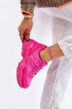 Online Boto Modne Buty Sportowe Sneakersy Fuksja Frezio
