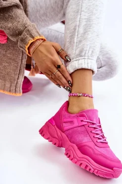 Online Boto Modne Buty Sportowe Sneakersy Fuksja Frezio