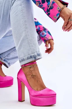 Boto Czółenka Na Platformie|Czółenka Na Słupku*Modne Czółenka Na Wysokim Słupku Fuksja Hayden