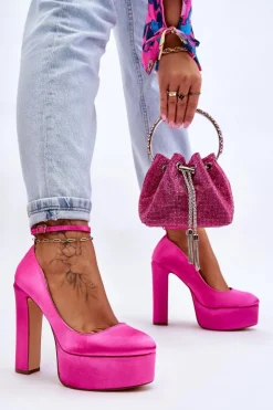 Boto Czółenka Na Platformie|Czółenka Na Słupku*Modne Czółenka Na Wysokim Słupku Fuksja Hayden