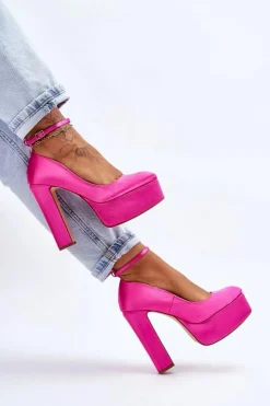 Boto Czółenka Na Platformie|Czółenka Na Słupku*Modne Czółenka Na Wysokim Słupku Fuksja Hayden