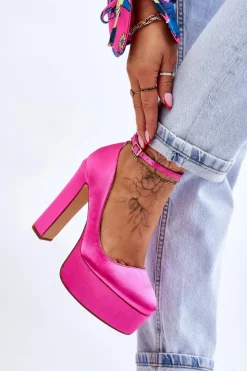 Boto Czółenka Na Platformie|Czółenka Na Słupku*Modne Czółenka Na Wysokim Słupku Fuksja Hayden