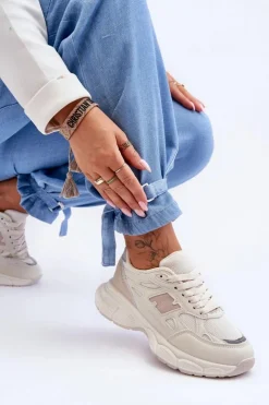 Damskie Boto Modne Damskie Buty Sportowe Z Siateczką Beżowe Venice
