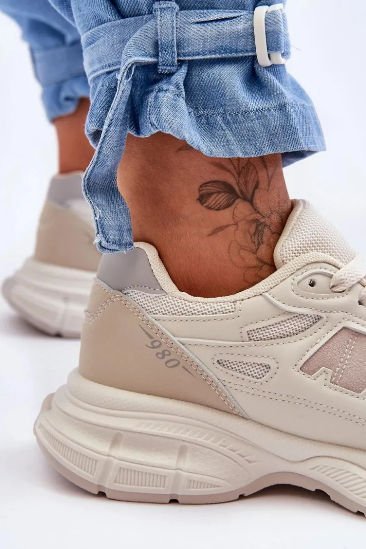 Damskie Boto Modne Damskie Buty Sportowe Z Siateczką Beżowe Venice