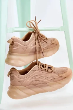 Damskie Boto Modne Damskie Buty Sportowe Sneakersy Beżowe Sollero