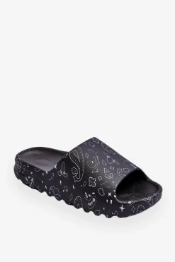 Sale Boto Modne Damskie Klapki Na Masywnej Platformie Czarne Lorette