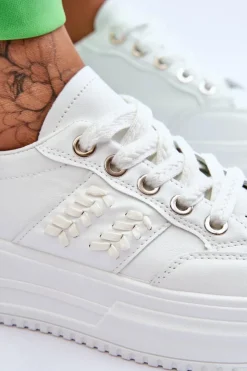 Boto Buty Sportowe Na Platformie|Sneakersy Damskie*Modne Damskie Sneakersy Na Platformie Białe Claribel