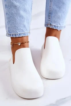 Boto Sandały Gumowe|Klapki Damskie Klasyczne*Modne Gumowe Chodaki Białe Meriko II GAT. Biały