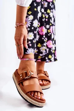 Damskie Boto Modne Klapki Damskie Beżowe Penelopa