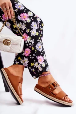 Damskie Boto Modne Klapki Damskie Beżowe Penelopa