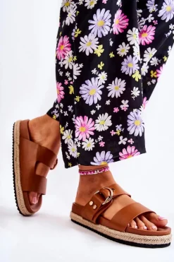 Damskie Boto Modne Klapki Damskie Beżowe Penelopa