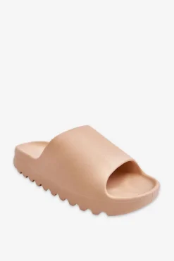 Boto Klapki Na Platformie*Modne Klapki Na Platformie Beżowe Estella