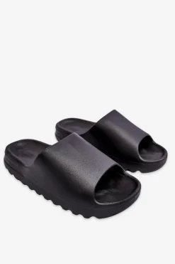 Outlet Boto Modne Klapki Na Platformie Czarne Estella