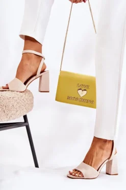 Boto Sandały Na Obcasie*Modne Sandałki Na Słupku Beżowe Salis