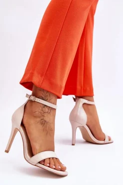 Damskie Buty damskie Vinceza Modne Sandałki Szpilki Holograficzne Beżowe Rayden