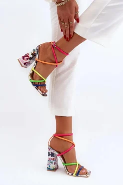 Boto Sandały Na Obcasie*Modne Sandały Na Obcasie Multikolor Josette