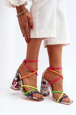 Boto Sandały Na Obcasie*Modne Sandały Na Obcasie Multikolor Josette