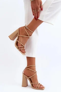 Boto Sandały Na Obcasie*Modne Sandały Na Obcasie Nude Josette