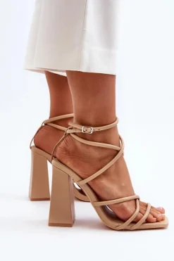 Boto Sandały Na Obcasie*Modne Sandały Na Obcasie Nude Josette