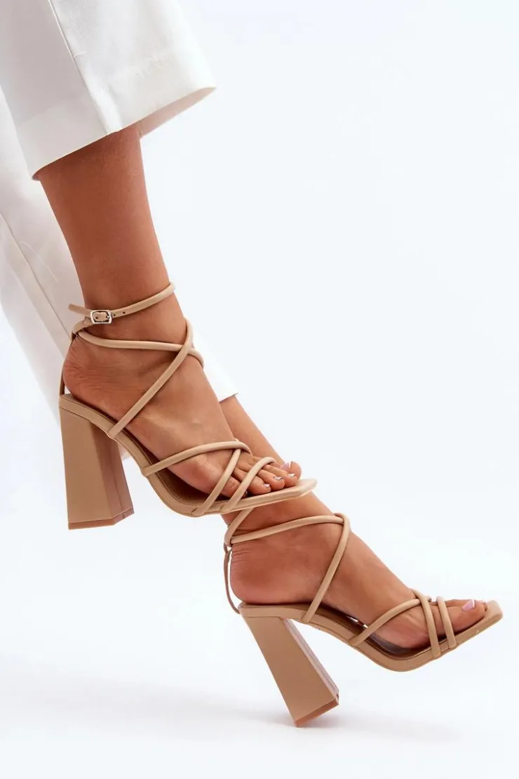 Boto Sandały Na Obcasie*Modne Sandały Na Obcasie Nude Josette