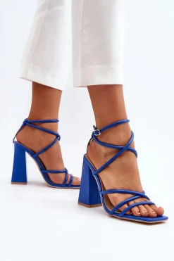 Boto Sandały Na Obcasie*Modne Sandały Na Obcasie e Josette Niebieski