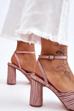 Boto Sandały Na Obcasie*Modne Sandały Z Kokardą Na Obcasie Beżowe Callum