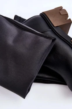 Hot Boto Modne Skórzane Damskie Kozaki Za Kolano Czarne Lemar Venise