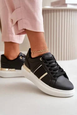 Boto Buty Sportowe Na Platformie|Sneakersy Damskie*Modne Sneakersy Damskie Na Platformie Z Eko Skóry Czarne Nevisase