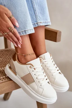 Boto Buty Sportowe Na Platformie|Sneakersy Damskie*Modne Sneakersy Damskie Na Platformie Z Eko Skóry Brązowe Nevisase