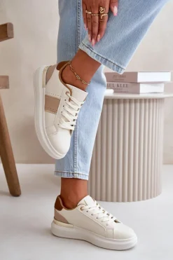 Boto Buty Sportowe Na Platformie|Sneakersy Damskie*Modne Sneakersy Damskie Na Platformie Z Eko Skóry Brązowe Nevisase