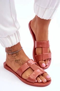 Damskie ZAXY Modne Wegańskie Klapki JJ285262 Brudny Róż