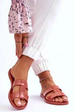 Damskie ZAXY Modne Wegańskie Klapki JJ285262 Brudny Róż