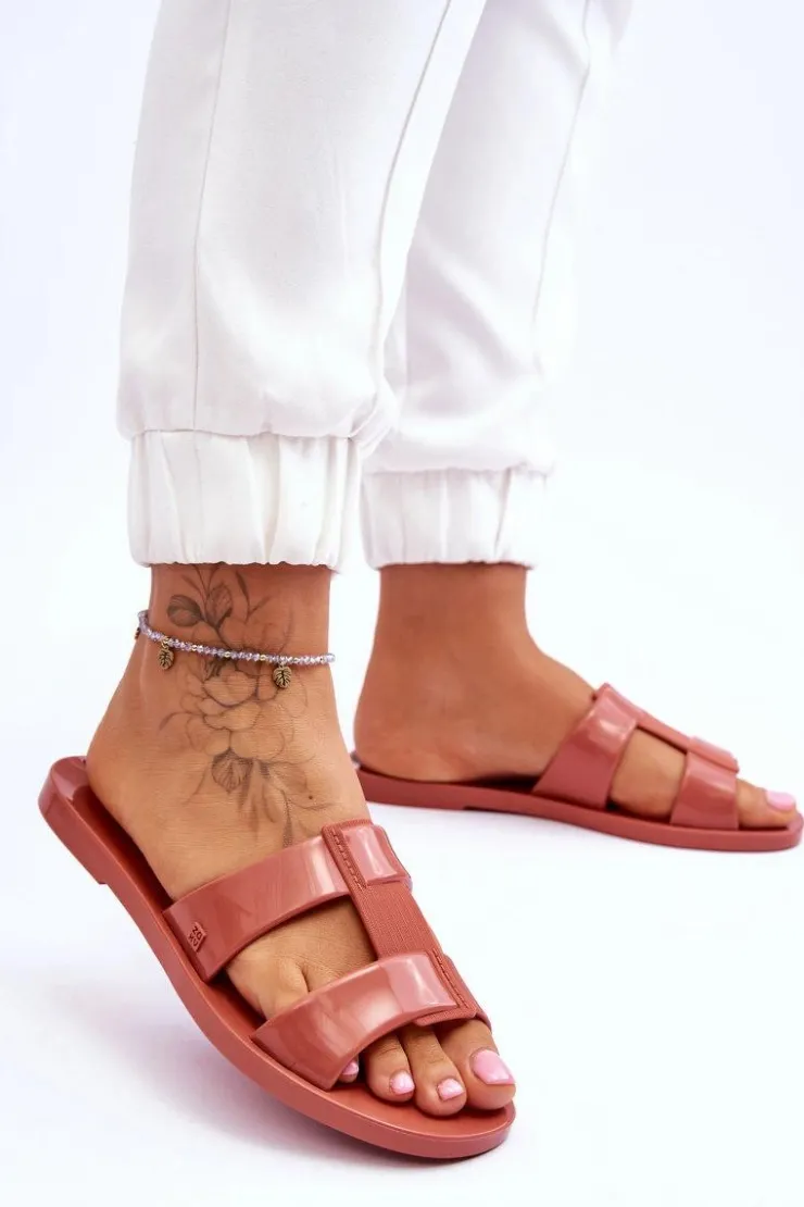 Damskie ZAXY Modne Wegańskie Klapki JJ285262 Brudny Róż