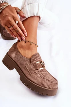 Boto Półbuty Skórzane|Mokasyny Damskie Zamszowe*Modne Zamszowe Półbuty Loafery Jasnobrązowy Lemar Rayhan