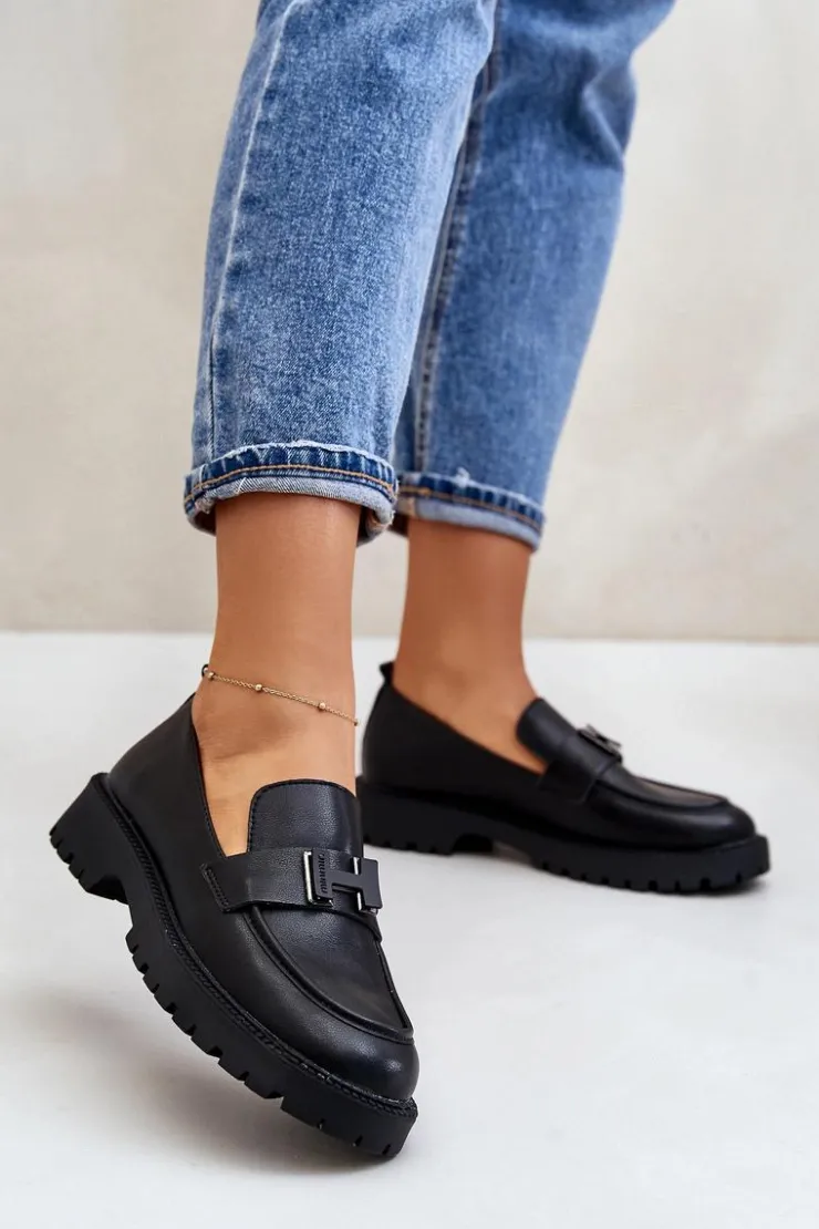 Outlet Buty damskie Vinceza Mokasyny Damskie Eko Skórzane Vinceza 62187 Czarne