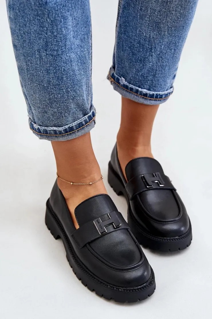 Outlet Buty damskie Vinceza Mokasyny Damskie Eko Skórzane Vinceza 62187 Czarne