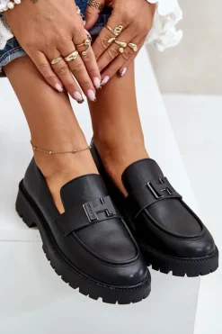 Outlet Buty damskie Vinceza Mokasyny Damskie Eko Skórzane Vinceza 62187 Czarne