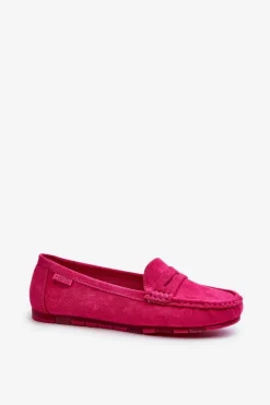 Big Star Shoes Loafersy Damskie|Mokasyny Damskie Zamszowe*Mokasyny Damskie Eko Zamszowe Big Star NN274934 Memory Foam System Fuksja