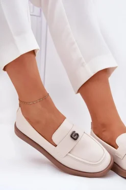 Damskie Buty damskie Vinceza Mokasyny Damskie Eleganckie Z Ozdobnym Małym Detalem Vinceza 62208 Beżowe