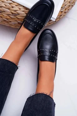 Boto Mokasyny Damskie Skórzane*Mokasyny Damskie Loafery Lordsy Czarne Tenes