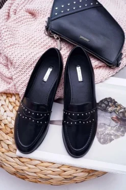 Boto Mokasyny Damskie Skórzane*Mokasyny Damskie Loafery Lordsy Czarne Tenes