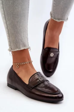 Sale Evento Mokasyny Damskie Na Płaskim Obcasie Czarne Sylvaine