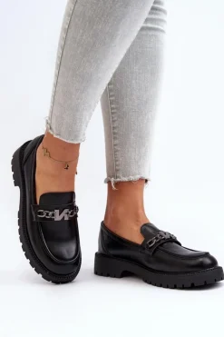 Buty damskie Vinceza Loafersy Damskie|Mokasyny Płaskie*Mokasyny Damskie Na Płaskim Obcasie Czarne Ezoma