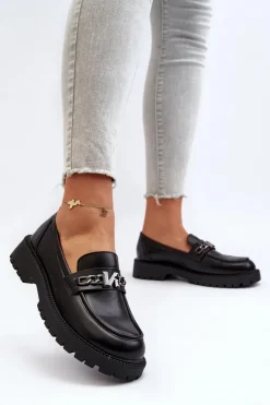 Buty damskie Vinceza Loafersy Damskie|Mokasyny Płaskie*Mokasyny Damskie Na Płaskim Obcasie Czarne Ezoma