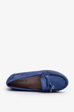 Boto Loafersy Damskie|Mokasyny Na Platformie*Mokasyny Damskie Na Platformie Niebieskie Railav