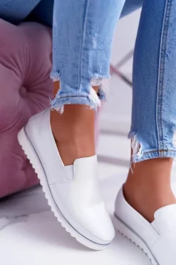 Damskie Buty Sergio Leone Mokasyny Damskie Sergio Leone Srebrne Magento