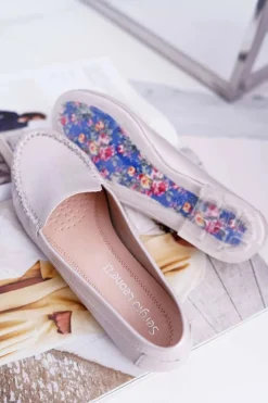Buty Sergio Leone Mokasyny Damskie Sergio Leone Różowa Perła Winted